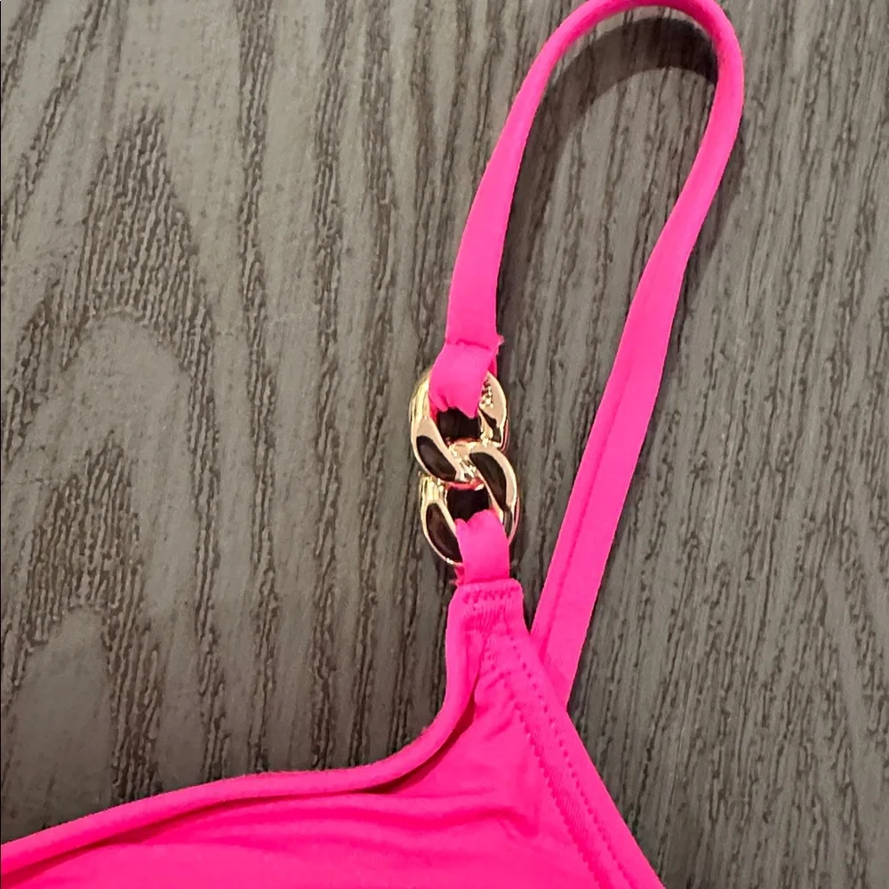Michael Kors  Hot Pink One-Piece Swimsuit with Adjustable Straps